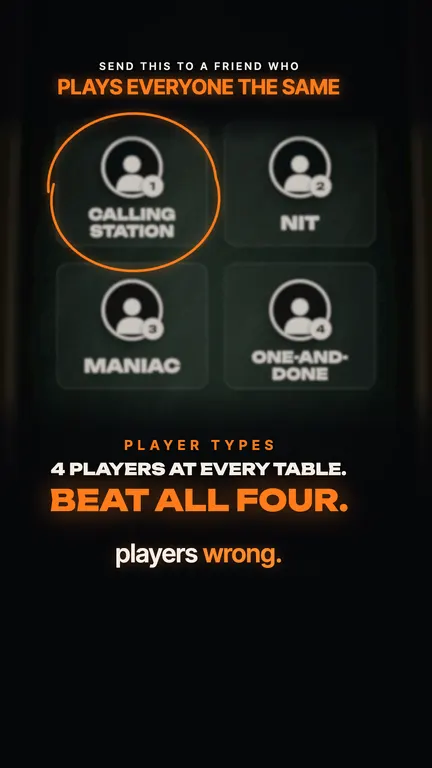 4 player types. Beat all four.